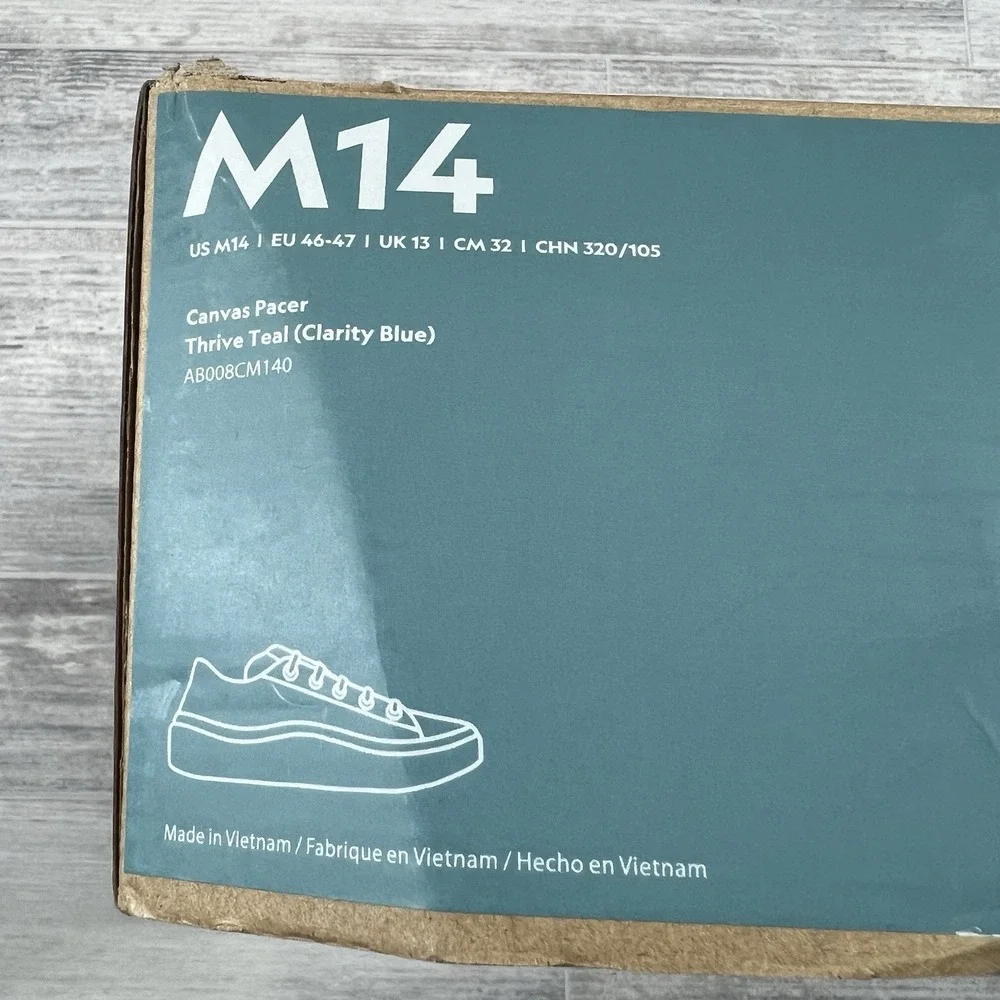 Allbirds‎ Canvas Pacer Thrive Teal (Clarity Blue) AB008CM140 Sneakers Men's 14